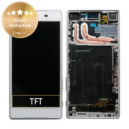 Sony Xperia Z5 E6653 - LCD Displej + Dotykové Sklo + Rám (White) - 1296-1894 Genuine Service Pack