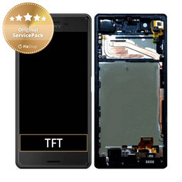 Sony Xperia X F5121, X Dual F5122 - LCD Displej + Dotykové Sklo + Rám (Graphite Black) - 1302-4791 Genuine Service Pack