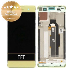 Sony Xperia XA F3111 - LCD Displej + Dotykové Sklo + Rám (Lime Gold) - 78PA3100020, 78PA3100070 Genuine Service Pack