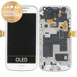 Samsung Galaxy S4 Mini i9195 - LCD Displej + Dotykové Sklo + Rám (White Frost) - GH97-14766B Genuine Service Pack