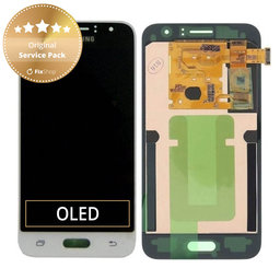 Samsung Galaxy J1 J120F (2016) - LCD Displej + Dotykové Sklo (White) - GH97-18224A Genuine Service Pack