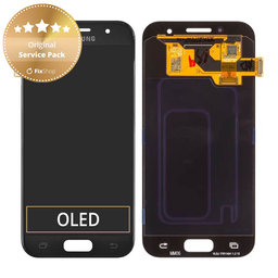 Samsung Galaxy A3 A320F (2017) - LCD Displej + Dotykové Sklo (Black Sky) - GH97-19732A, GH97-19753A Genuine Service Pack