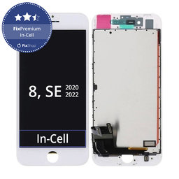 Apple iPhone 8, SE (2020), SE (2022) - LCD Displej + Dotykové Sklo + Rám (White) In-Cell FixPremium