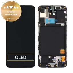 Samsung Galaxy A40 A405F - LCD Displej + Dotykové Sklo + Rám (Black) - GH82-19672A, GH82-19674A Genuine Service Pack