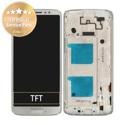 Motorola Moto G6 XT1925 - LCD Displej + Dotykové Sklo + Rám (Silver) - 5D68C10108 Genuine Service Pack