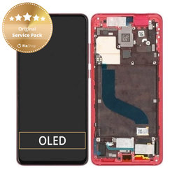 Xiaomi Mi 9T, Mi 9T Pro - LCD Displej + Dotykové Sklo + Rám (Red Flame) - 560910014033, 560910013033 Genuine Service Pack