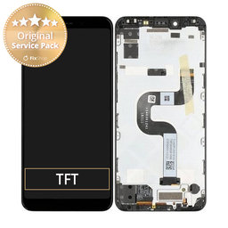 Xiaomi Mi A2 - LCD Displej + Dotykové Sklo + Rám (Black) - 5606100530B6 Genuine Service Pack