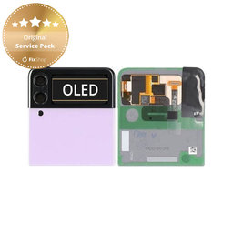 Samsung Galaxy Z Flip 3 F711B - LCD Displej + Dotykové Sklo + Rám (Vnější) (Lavender) - GH97-26773D Genuine Service Pack