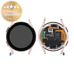 Samsung Galaxy Watch 4 40mm R865 - LCD Displej + Dotykové Sklo + Rám (Pink Gold) - GH97-26411D Genuine Service Pack