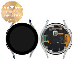 Samsung Galaxy Watch 4 44mm R870, R875 - LCD Displej + Dotykové Sklo + Rám (Silver) - GH97-26410B Genuine Service Pack