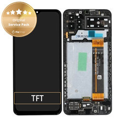 Samsung Galaxy A13 A137F - LCD Displej + Dotykové Sklo + Rám (Black) - GH82-29227A, GH82-29228A Genuine Service Pack