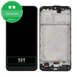 Samsung Galaxy M31 M315F - LCD Displej + Dotykové Sklo + Rám (Space Black) TFT