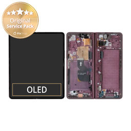 Samsung Galaxy Z Fold 4 F936B - LCD Displej + Dotykové Sklo + Rám (Burgundy) - GH82-29461D, GH82-29462D Genuine Service Pack