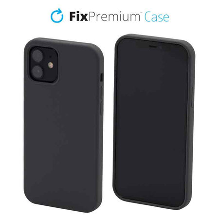 FixPremium - Silikonové Pouzdro pro iPhone 12, space grey