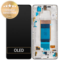 Xiaomi Poco F4 5G 22021211RG, 22021211RI - LCD Displej + Dotykové Sklo + Rám (Moonlight Silver) - 56000KL11R00 Genuine Service Pack