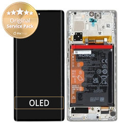 Honor 70 FNE-AN00 - LCD Displej + Dotykové Sklo + Rám (Crystal Silver) - 0235ACMG Genuine Service Pack