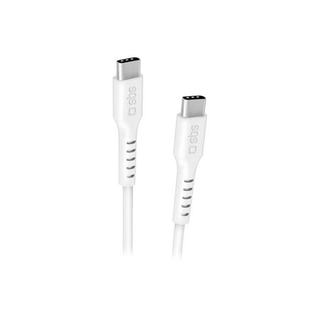 SBS - USB-C / USB-C Kabel s PowerDelivery 100W (1.5m), bílá