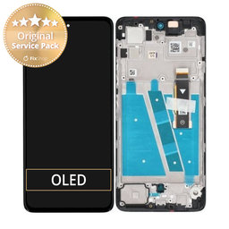 Motorola Moto G72 XT2255 - LCD Displej + Dotykové sklo + Rám (Meteorite Gray) - 5D68C21701 Genuine Service Pack