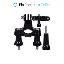 FixPremium - Držák na Bicykel/Motorku pro GoPro, čierny