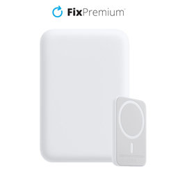 FixPremium - MagSafe PowerBank 5000 mAh, bílá