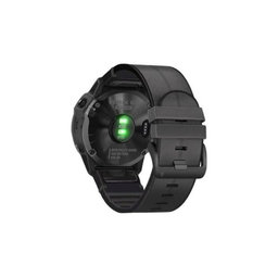 FixPremium - Kožený Řemínek pro Garmin (QuickFit 22mm), černá