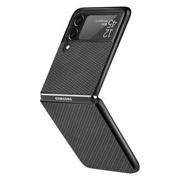 FixPremium - Pouzdro Carbon pro Samsung Galaxy Z Flip 3, černá