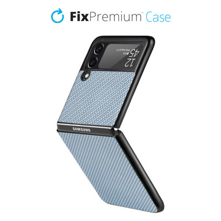 FixPremium - Pouzdro Carbon pro Samsung Galaxy Z Flip 4, modrá