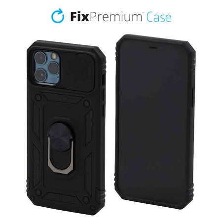 FixPremium - Pouzdro CamShield pro iPhone 12 a 12 Pro, černá