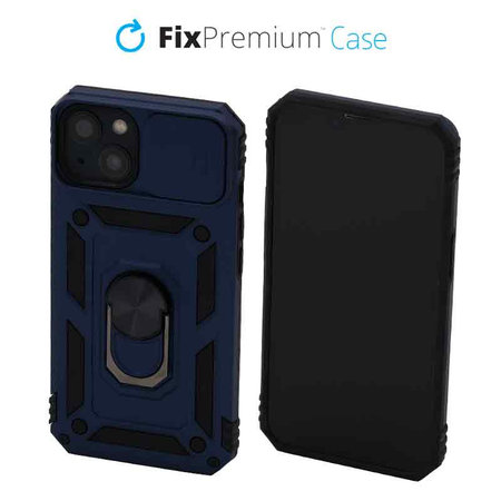 FixPremium - Pouzdro CamShield pro iPhone 13 a 14, modrá