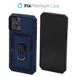 FixPremium - Pouzdro CamShield pro iPhone 13 Pro Max, modrá