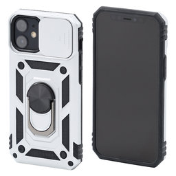 FixPremium - Pouzdro CamShield pro iPhone 12 mini, bílá