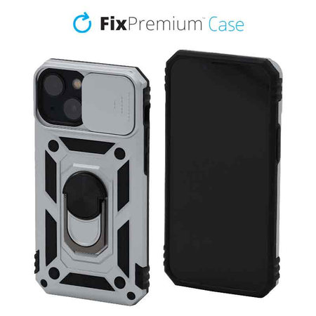 FixPremium - Pouzdro CamShield pro iPhone 13 mini, bílá