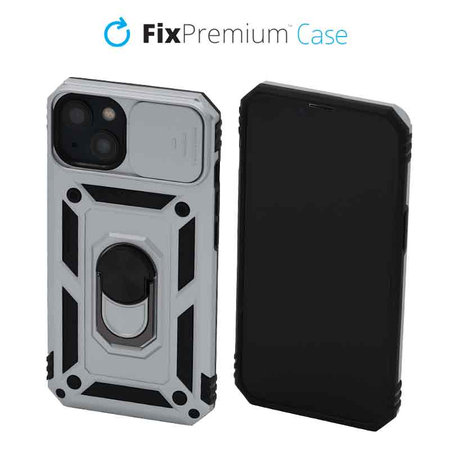 FixPremium - Pouzdro CamShield pro iPhone 13 a 14, bílá