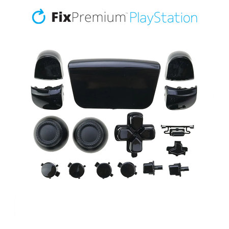 FixPremium - Luxury Dekorativní prvky pro PS5 DualSense, černá