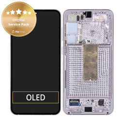 Samsung Galaxy S23 Plus S916B - LCD Displej + Dotykové Sklo + Rám (Lavender) - GH82-30478D, GH82-30476D, GH82-30477D Genuine Service Pack