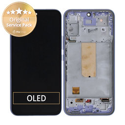 Samsung Galaxy A54 5G A546B - LCD Displej + Dotykové Sklo + Rám (Light Violet) - GH82-31231D, GH82-31232D Genuine Service Pack