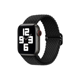 FixPremium - Řemínek Solo Loop pro Apple Watch (42, 44, 45 a 49mm), černá