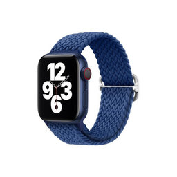 FixPremium - Řemínek Solo Loop pro Apple Watch (42, 44, 45 a 49mm), dark blue