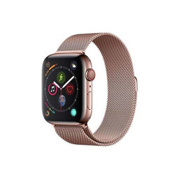 FixPremium - Řemínek Milanese Loop pro Apple Watch (42, 44, 45 a 49mm), rose gold