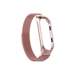 FixPremium - Řemínek Milanese Loop pro Xiaomi Mi Band (5/6/7/7 NFC), rose gold