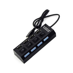 FixPremium - USB Hub s Vypínačem pro 4 USB, černá