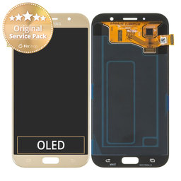 Samsung Galaxy A7 A720F (2017) - LCD Displej + Dotykové Sklo (Gold Sand) - GH97-19723B, GH97-19811B Genuine Service Pack