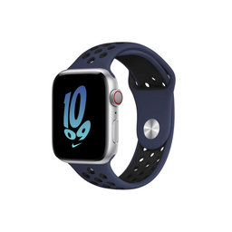 FixPremium - Silikonový Sportovní Řemínek pro Apple Watch (42, 44, 45 a 49mm), modrá