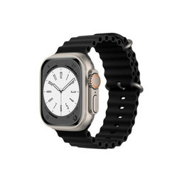 FixPremium - Řemínek Ocean Loop pro Apple Watch (42, 44, 45 a 49mm), černá