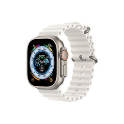 FixPremium - Řemínek Ocean Loop pro Apple Watch (42, 44, 45 a 49mm), bílá