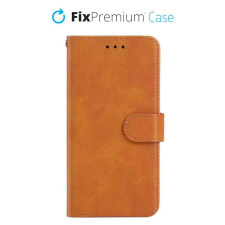 FixPremium - Puzdro Book Wallet pro iPhone 11, hnědá