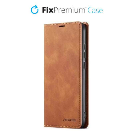 FixPremium - Puzdro Business Wallet pro iPhone 11, hnědá