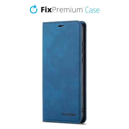 FixPremium - Puzdro Business Wallet pro iPhone 12 Pro Max, modrá