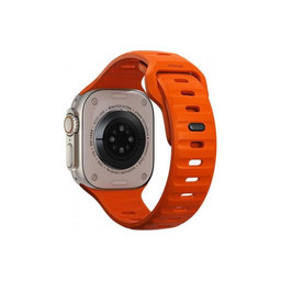 FixPremium - Řemínek Sport Silicone pro Apple Watch (42, 44, 45 a 49mm), oranžová