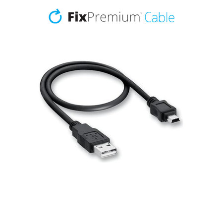 FixPremium - Mini-USB / USB Kabel (1m), černá